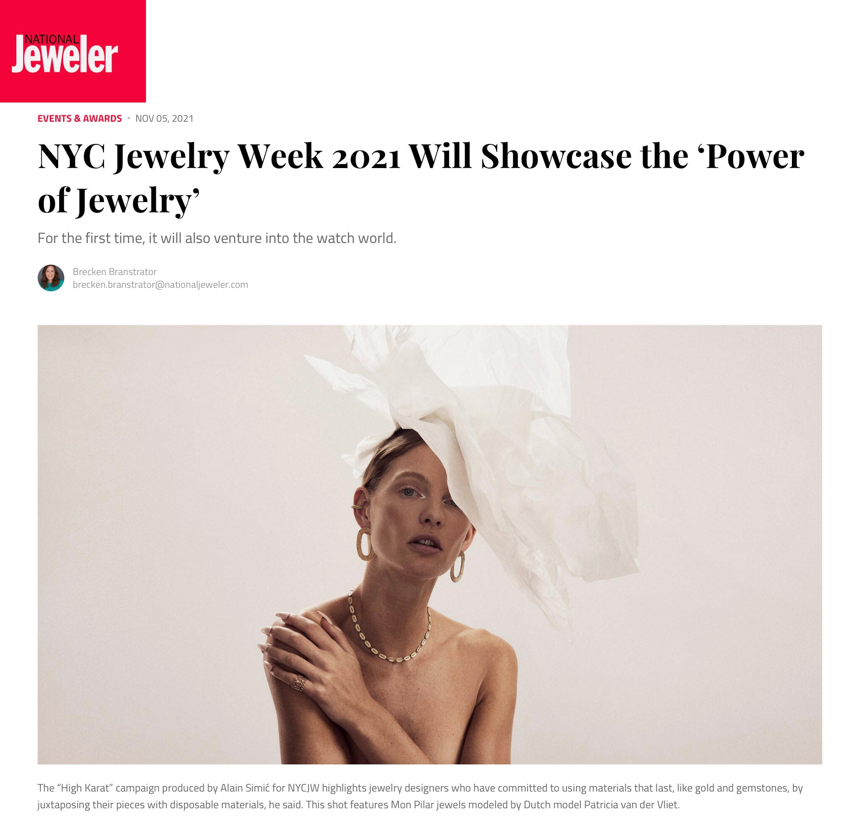 NYC Jewelry Week’s 'The Power of Jewelry' in National Jeweler