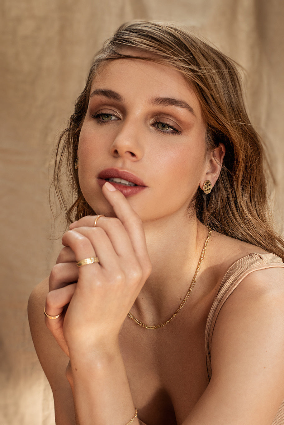 Mini Milano Earring Vintage Leather