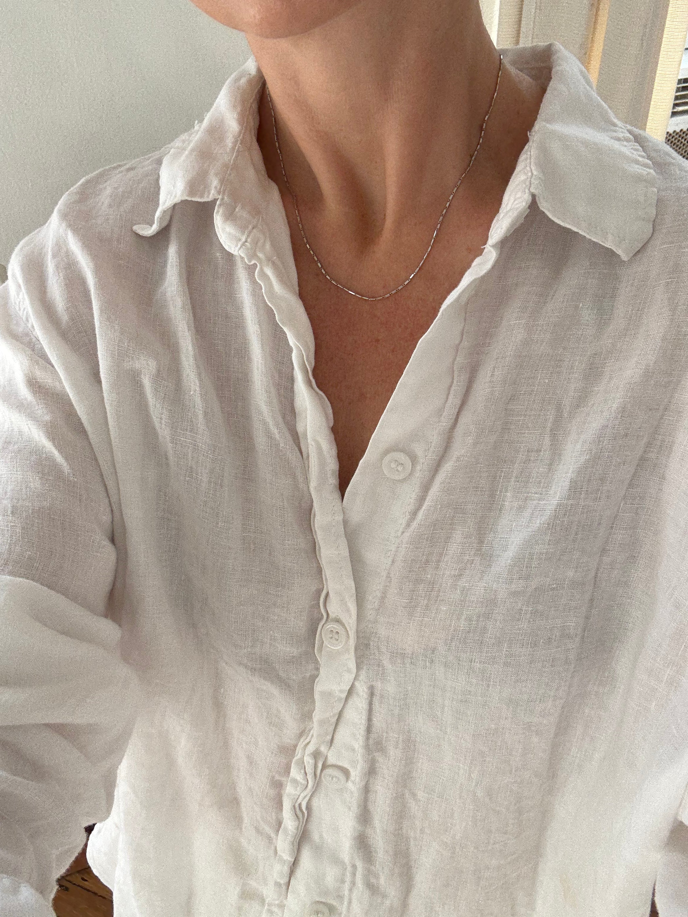 Minimalist White Gold Chain