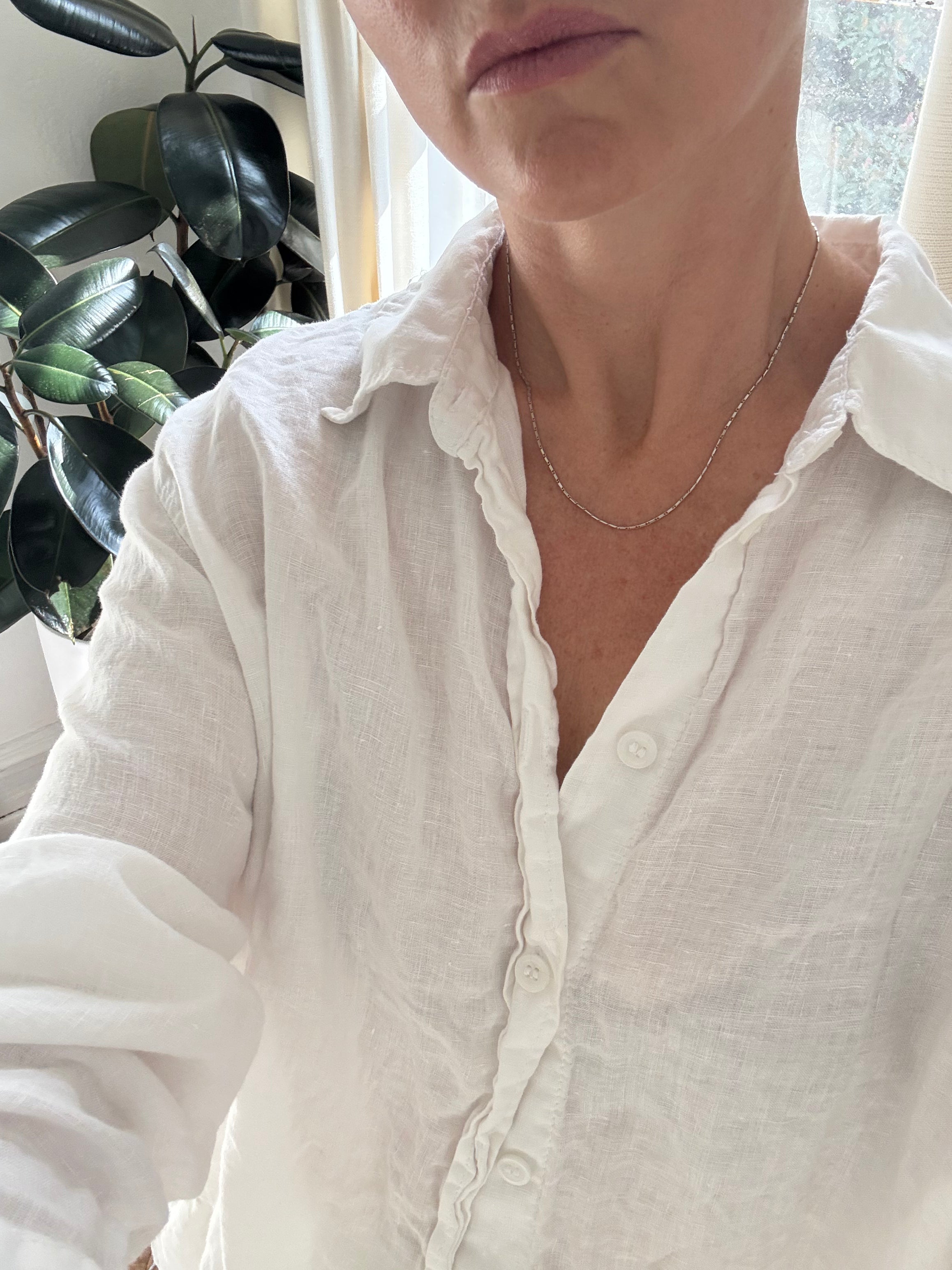 Minimalist White Gold Chain