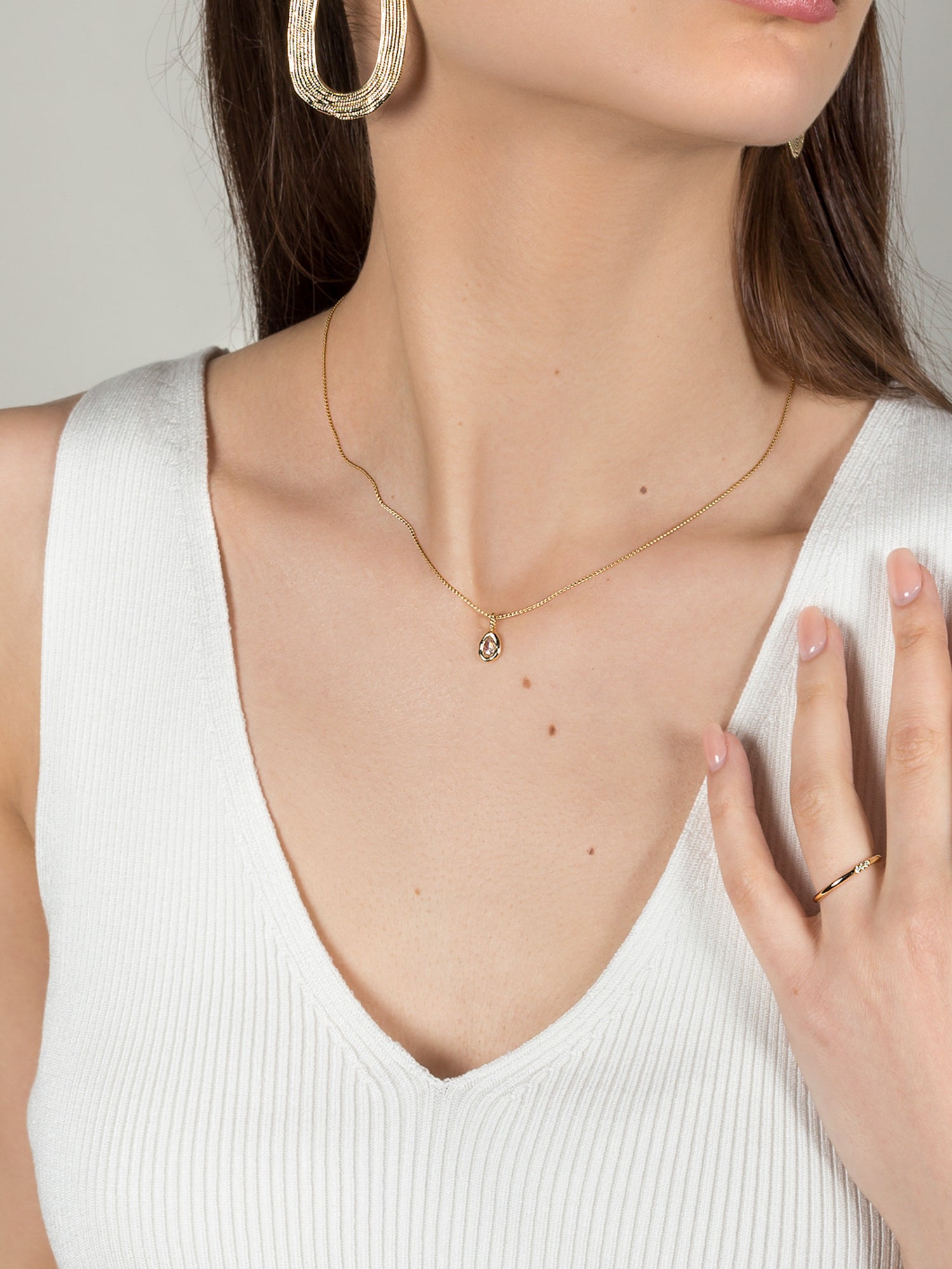 Alaine Diamond Necklace (Brown Tones)