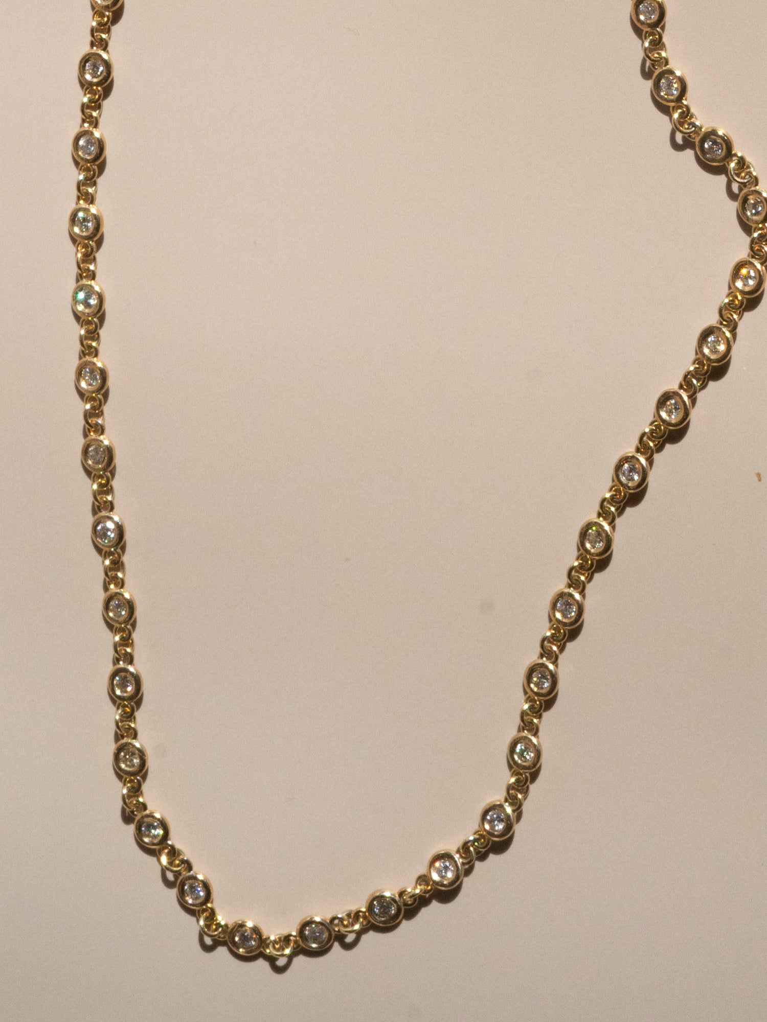 Diamond Bezel Infinity Necklace