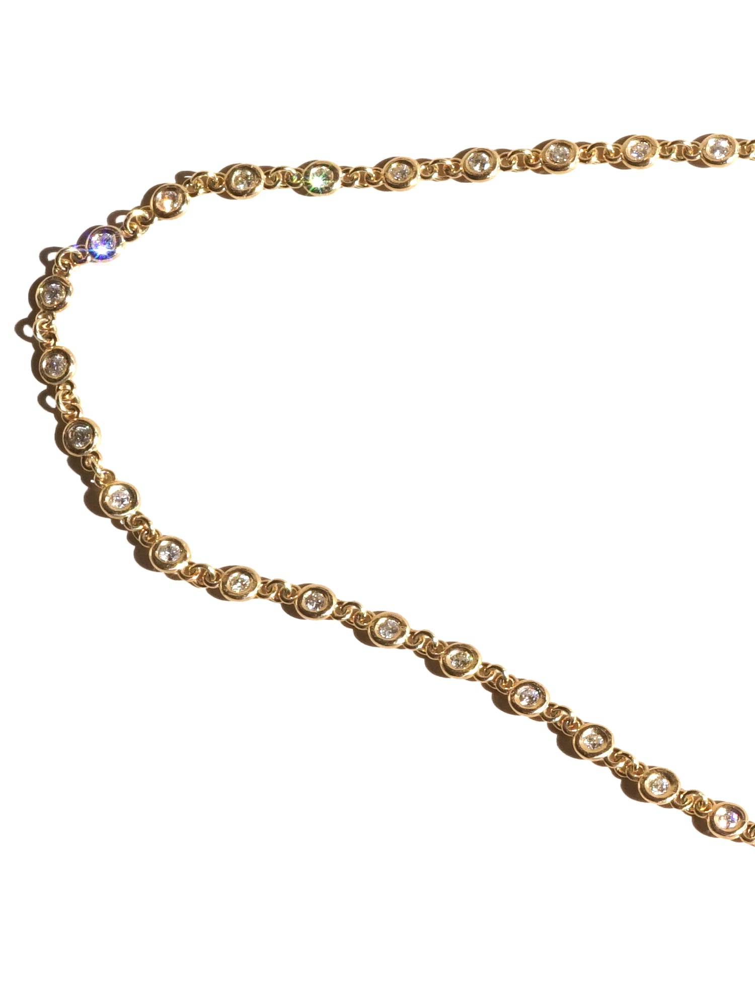 Diamond Bezel Infinity Necklace