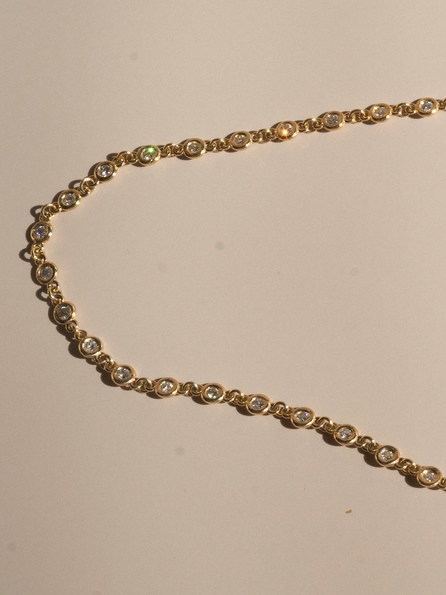 Diamond Bezel Infinity Necklace