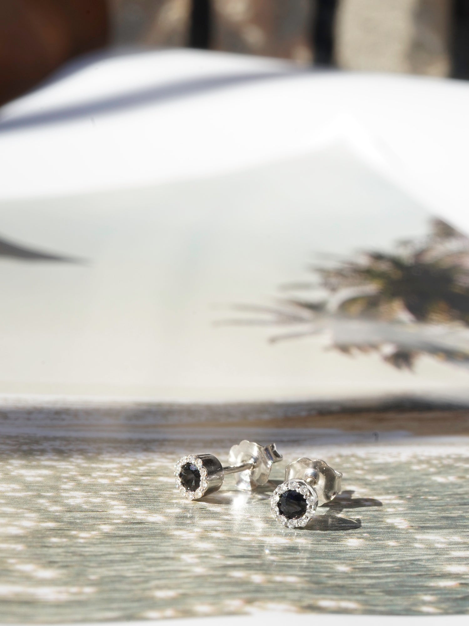 Vintage Diamond & Sapphire Studs