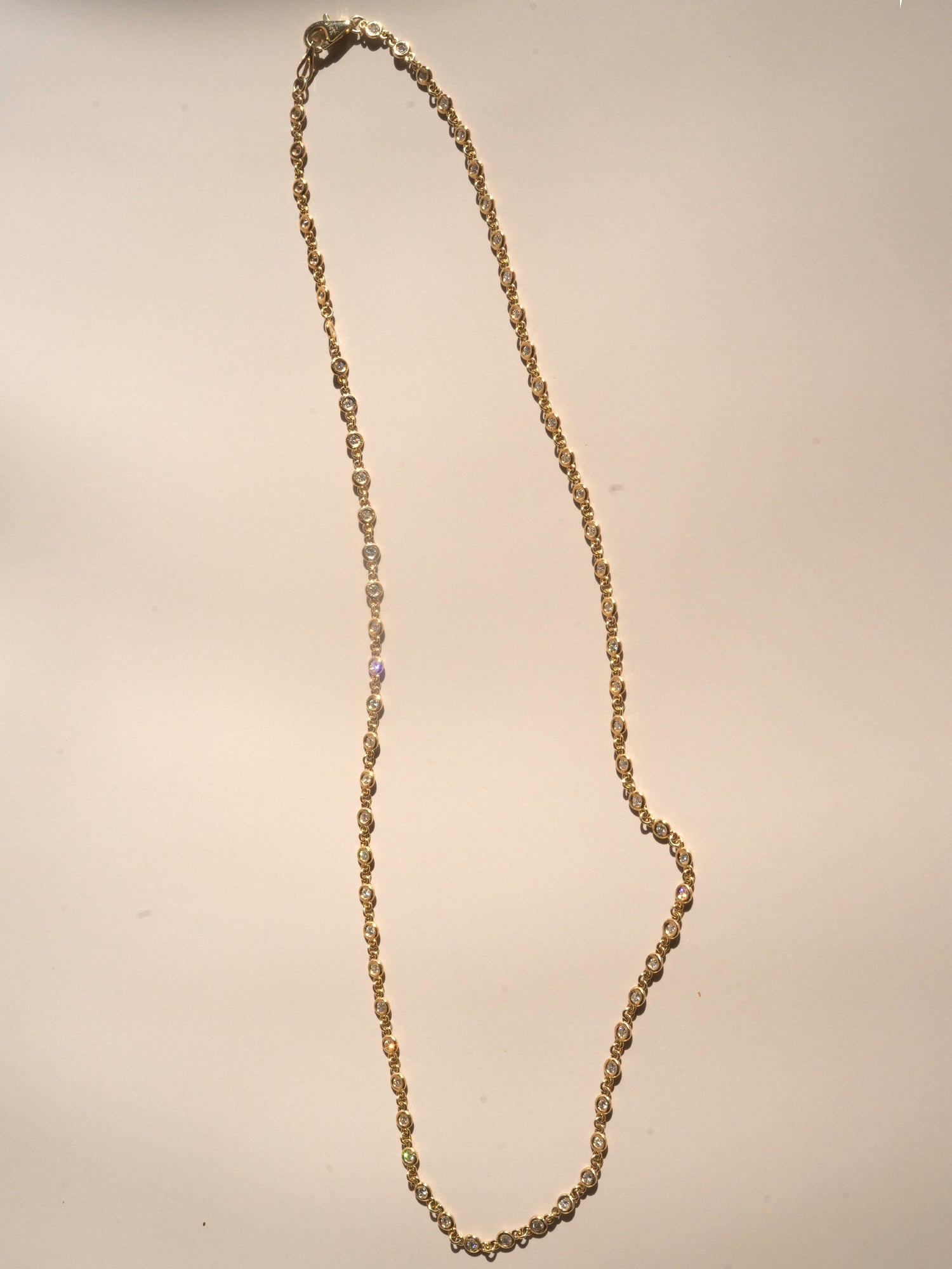 Diamond Bezel Infinity Necklace