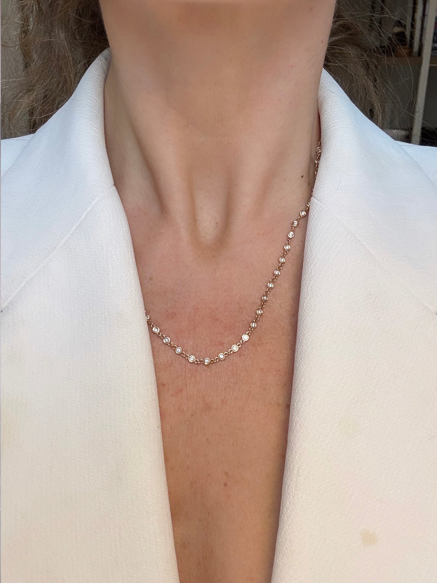 Diamond Bezel Infinity Necklace