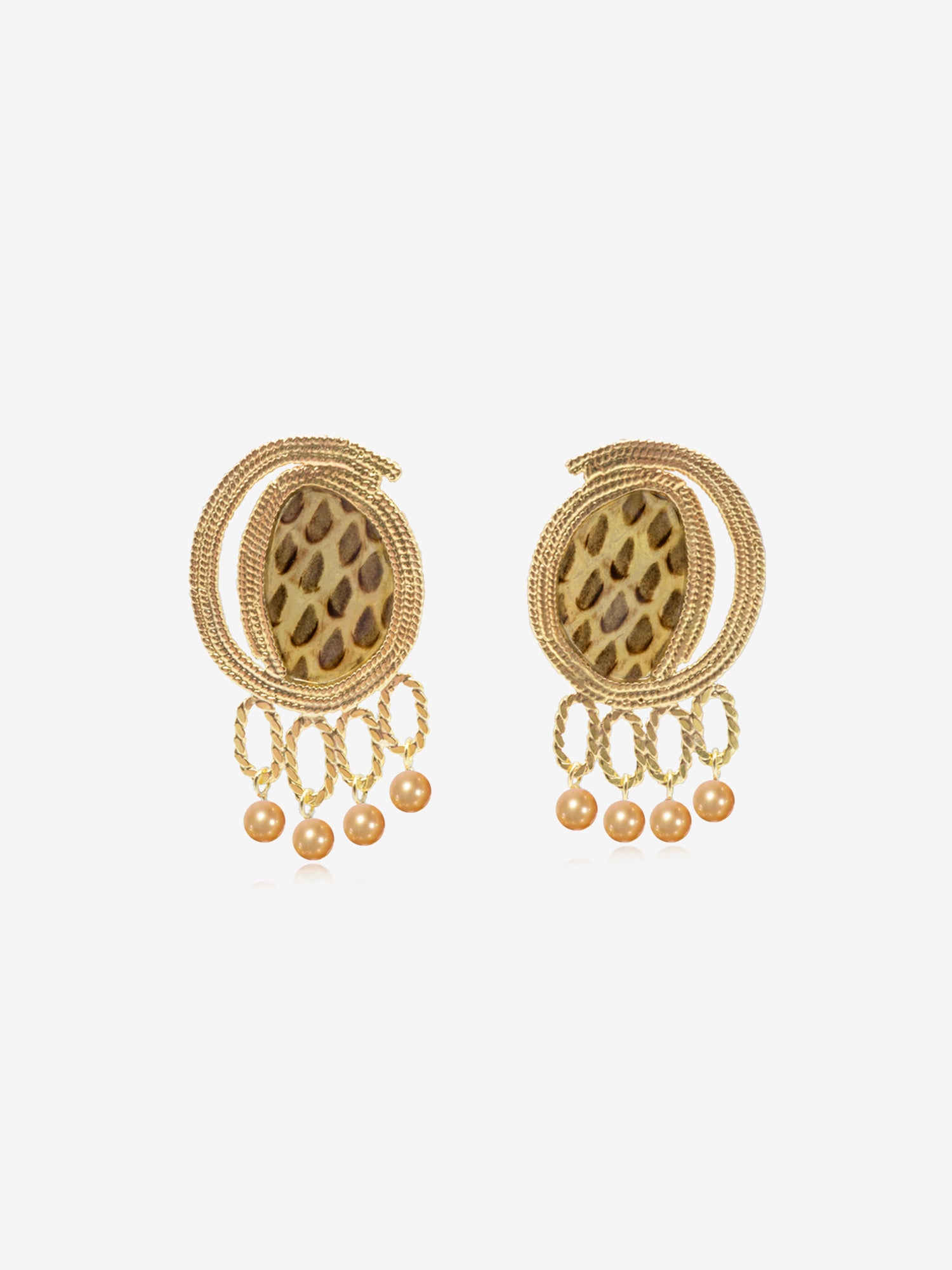 Milano Earring Vintage Leather