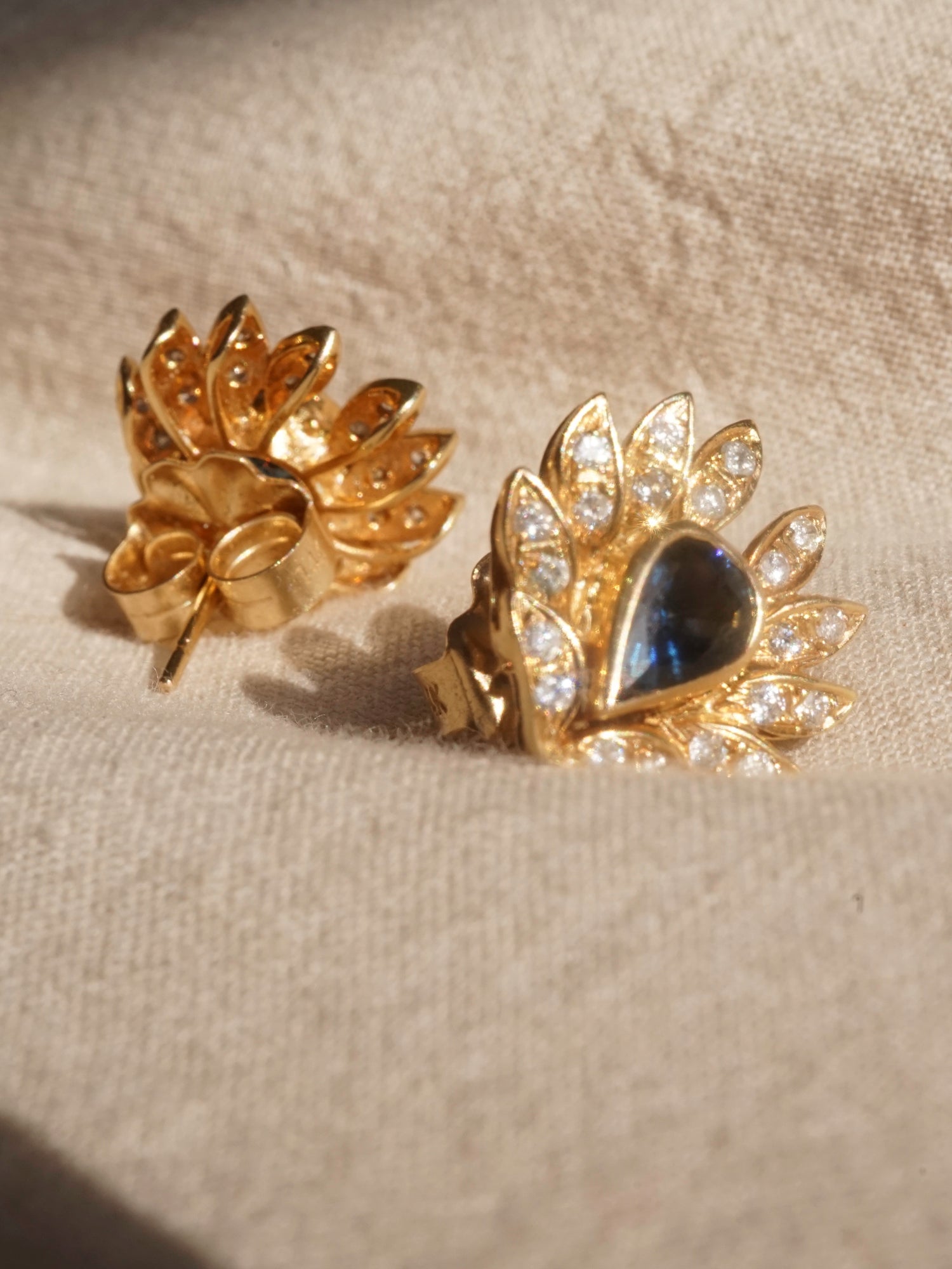 Phoenix Sapphire and Diamond Earrings