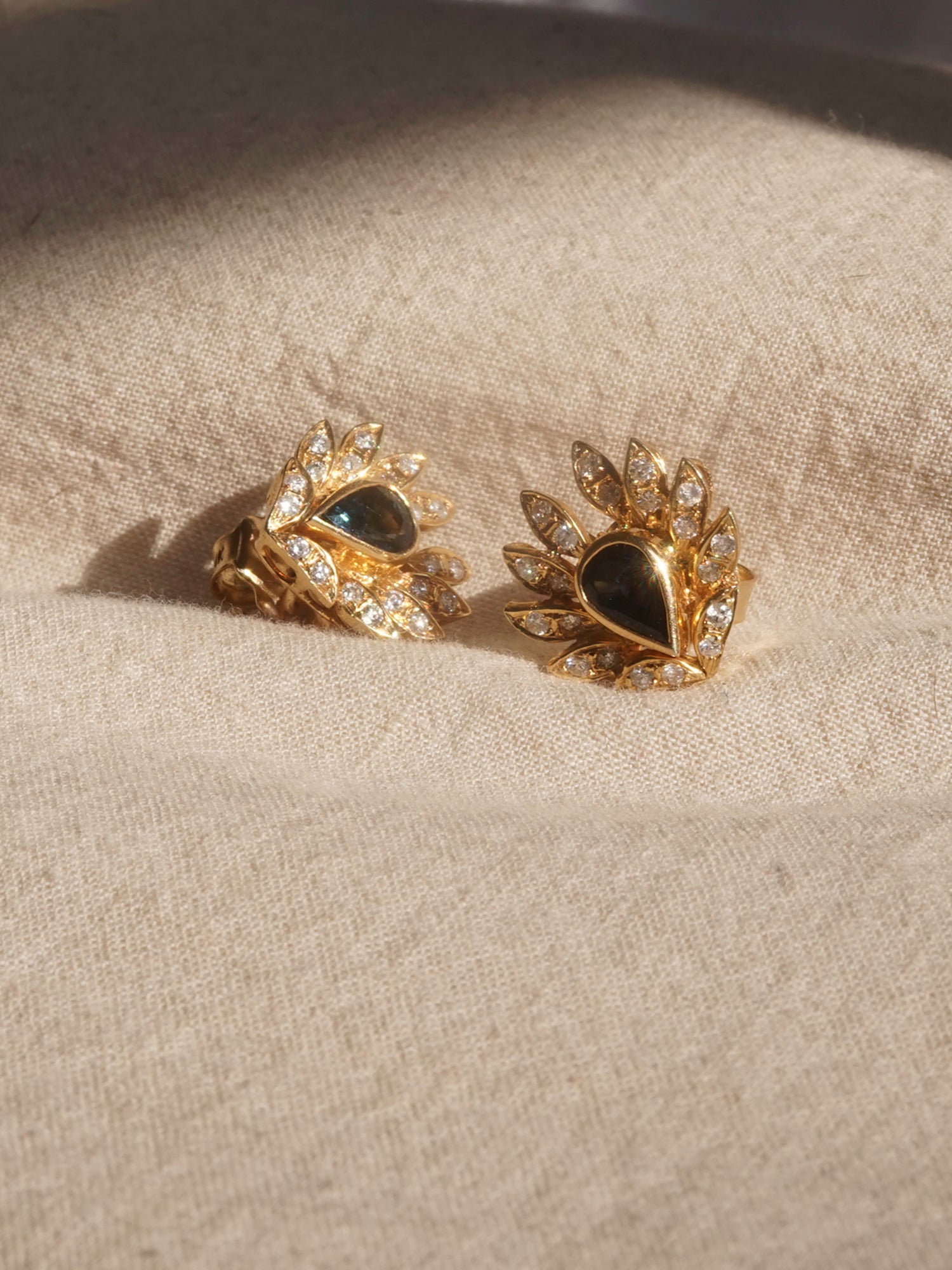 Phoenix Sapphire and Diamond Earrings