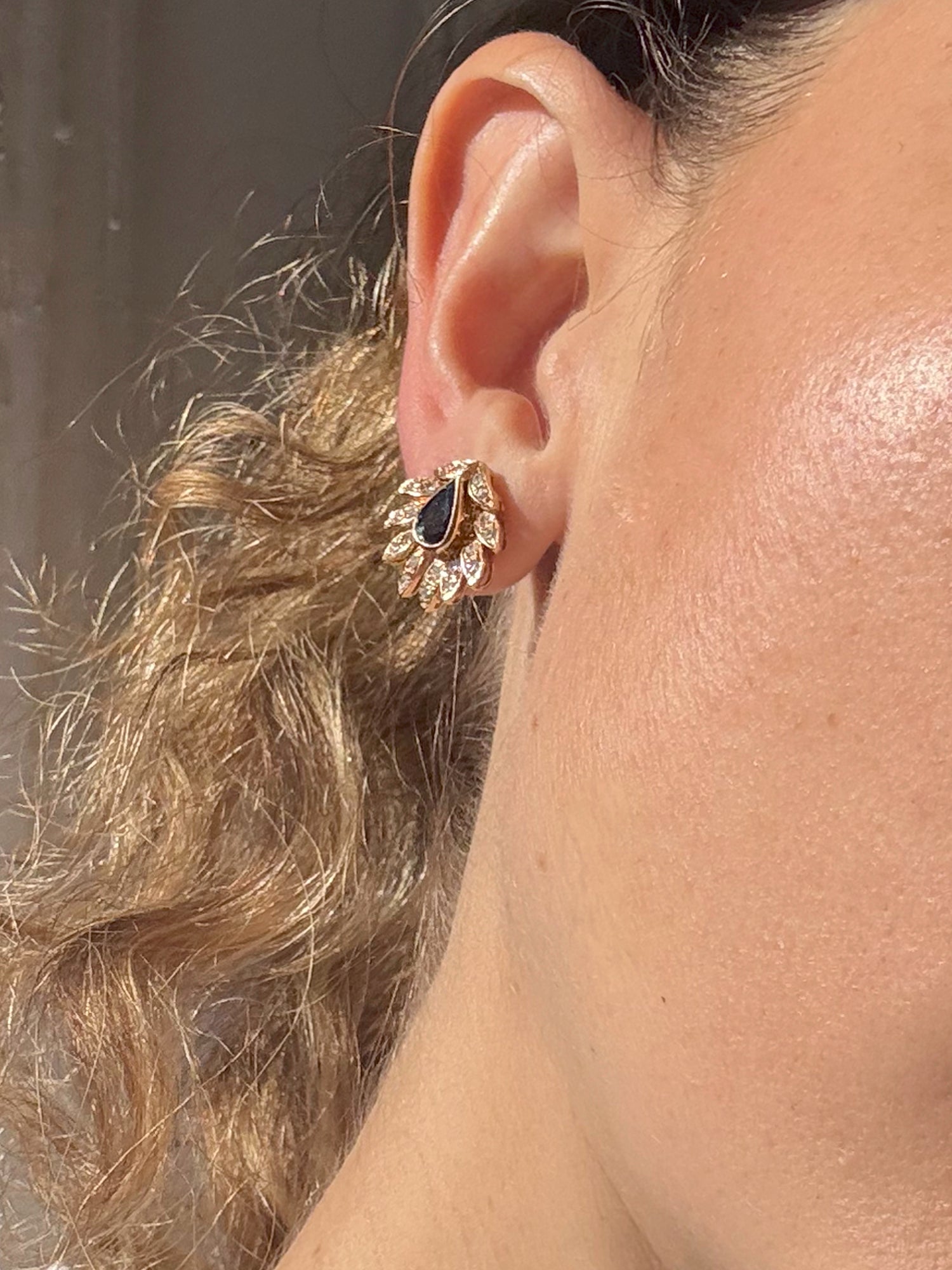 Phoenix Sapphire and Diamond Earrings