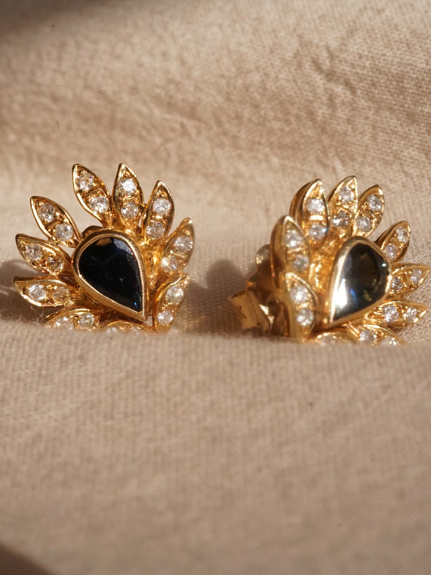 Phoenix Sapphire and Diamond Earrings