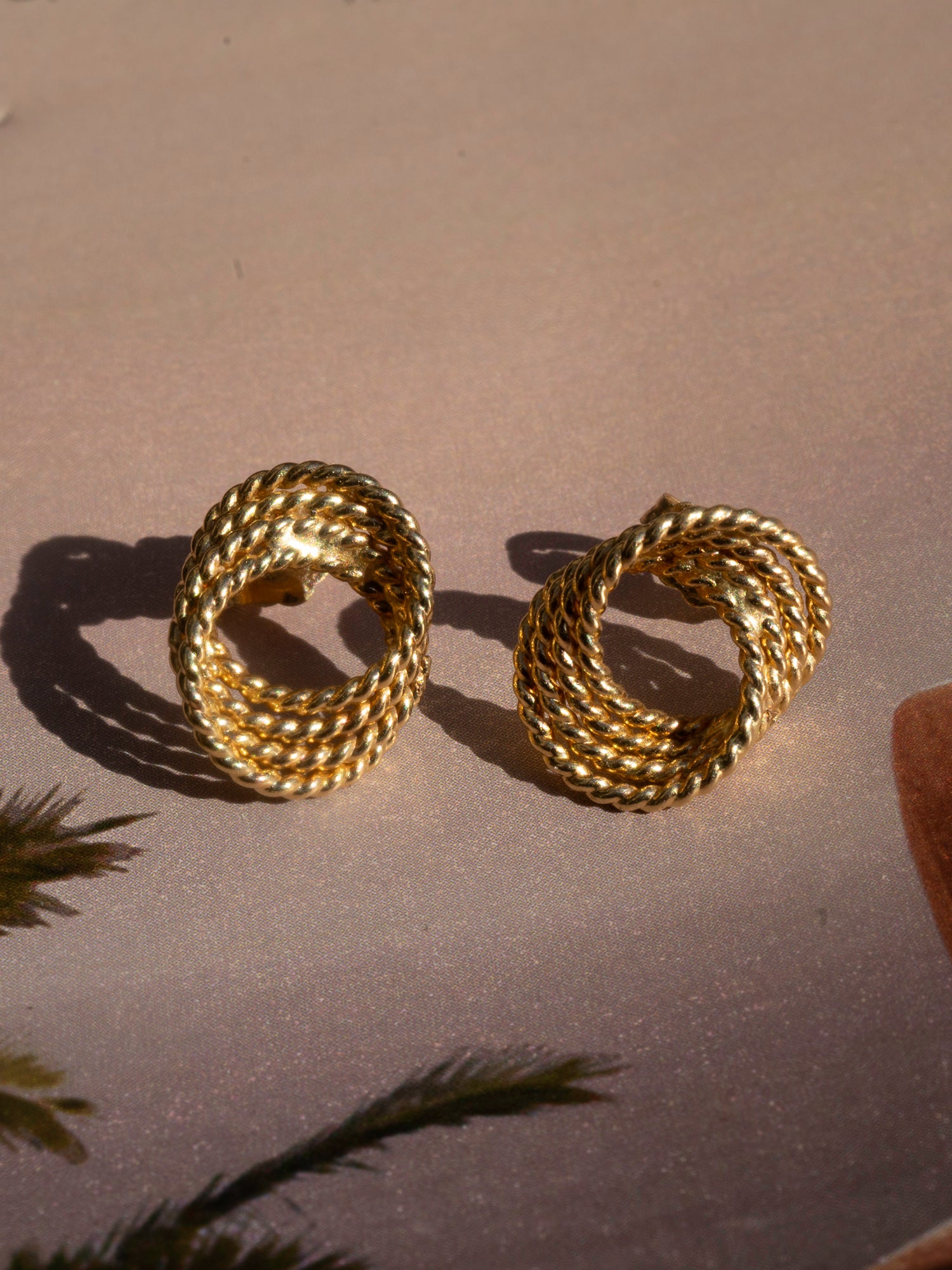 vintage Spiral Stud Earrings