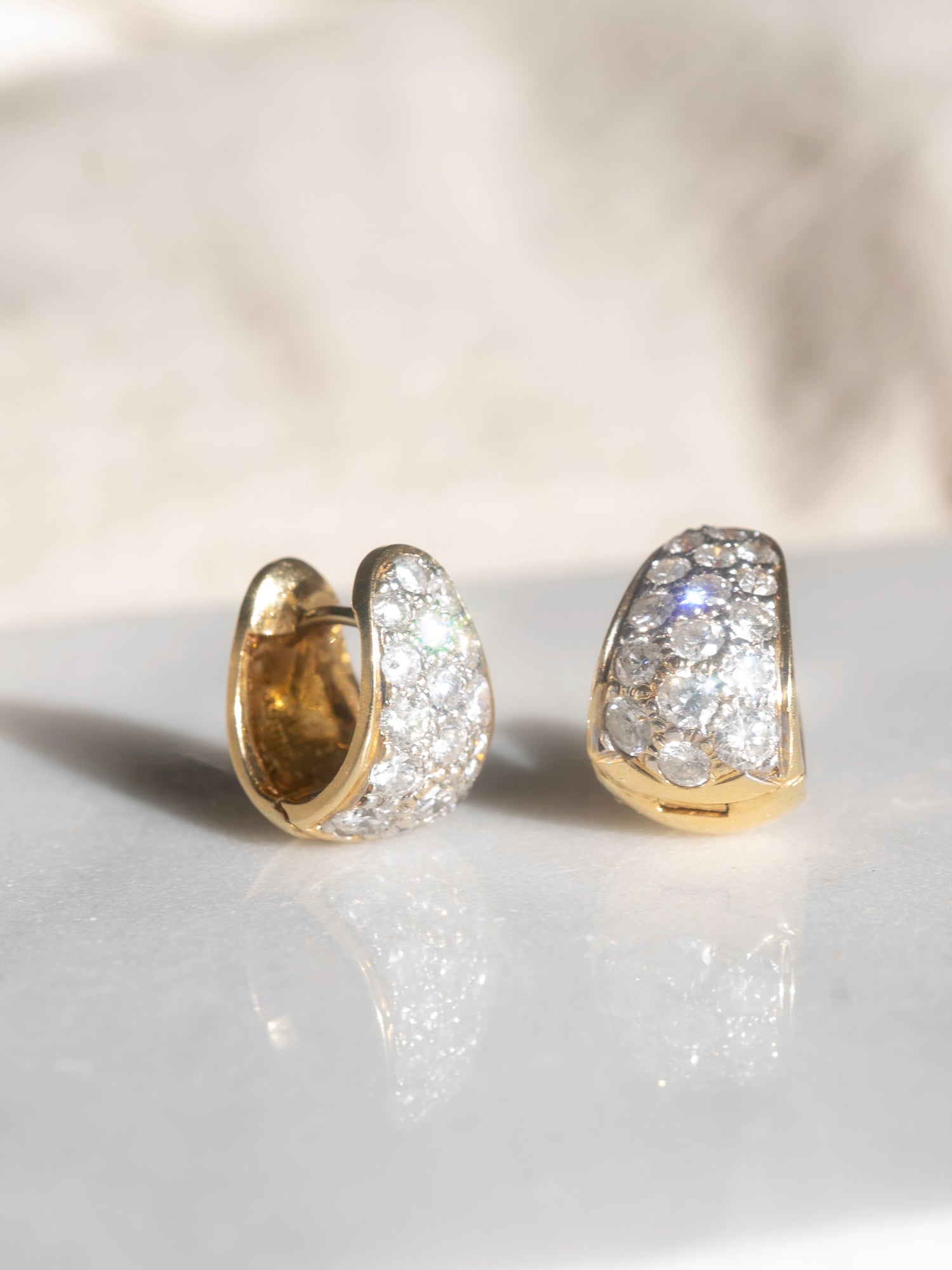 Vintage Diamond Huggies