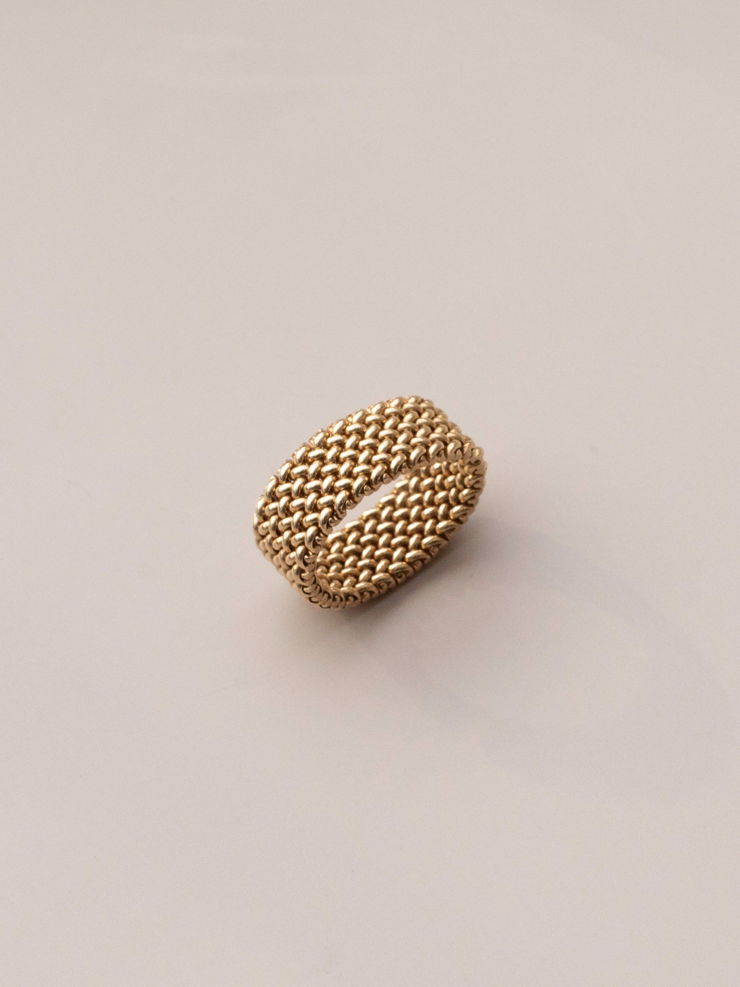 14k gold mesh ring