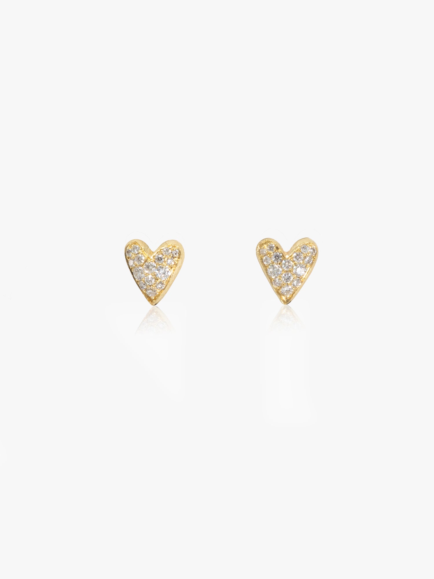 Medium Pavé Heart Studs