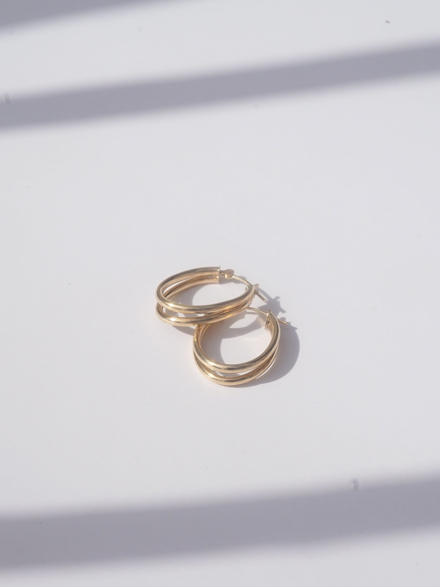 Petite Double Hoops