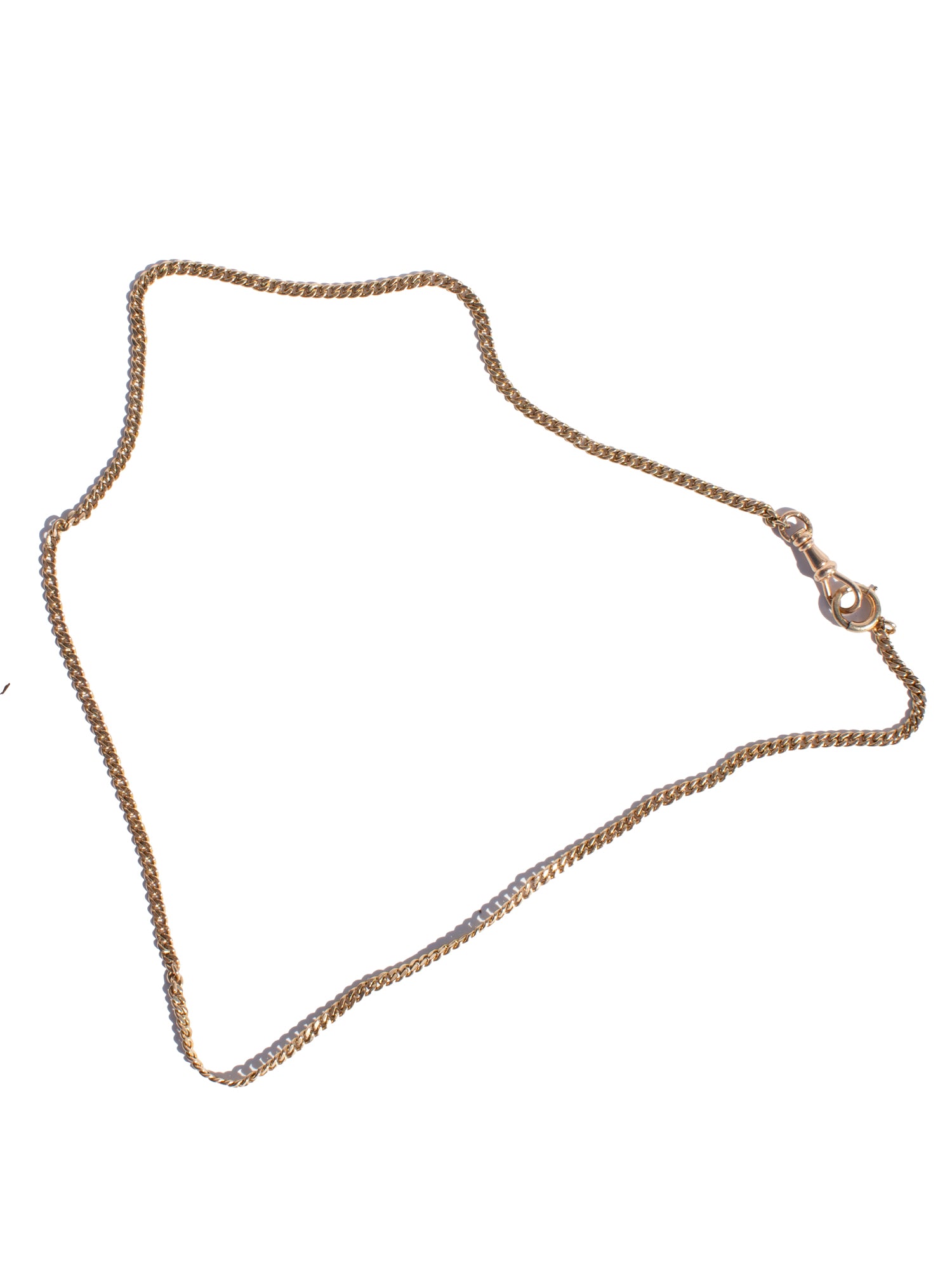 18 inch curb chain watch fob necklace
