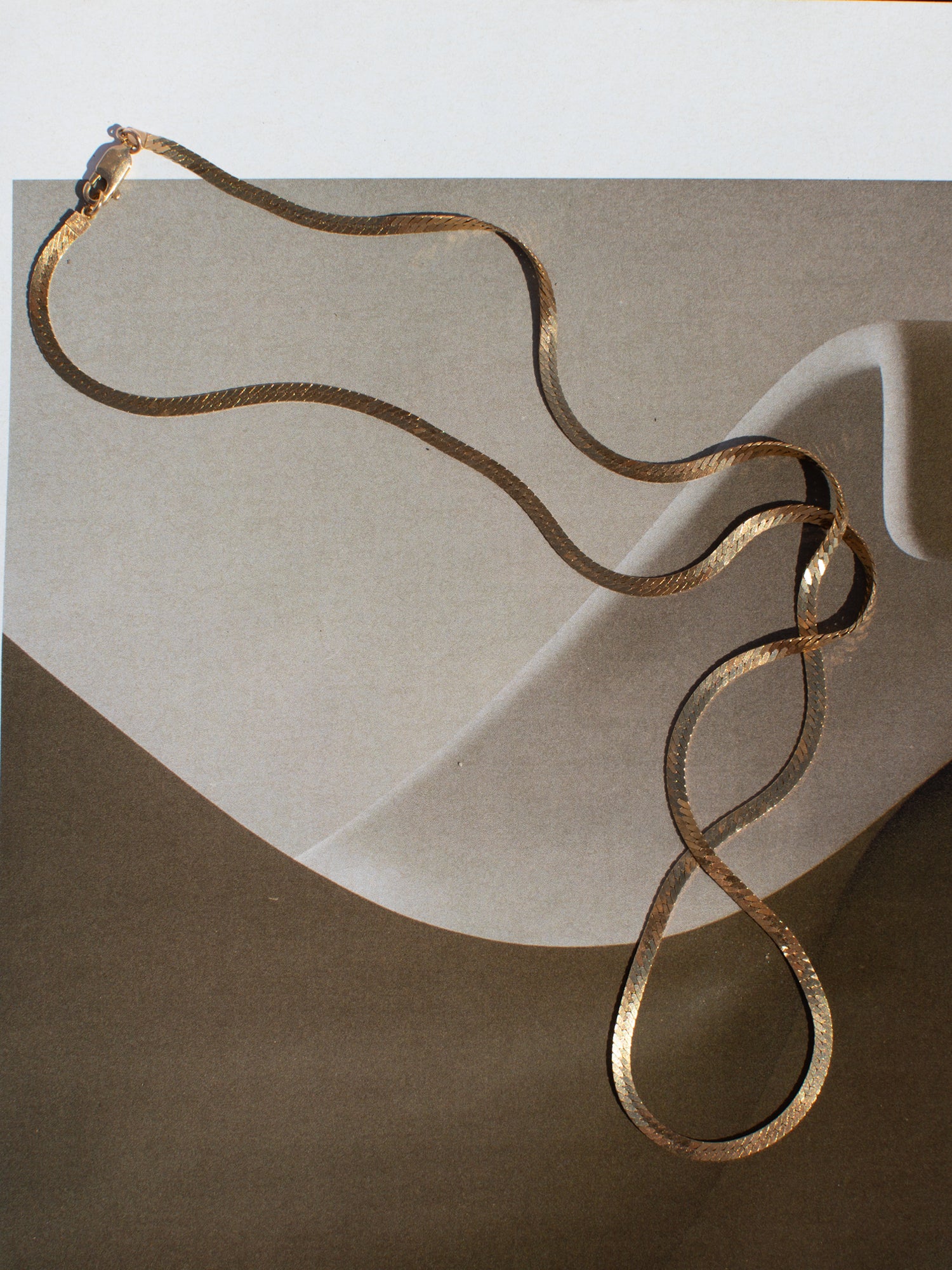 20 inch vintage herringbone chain