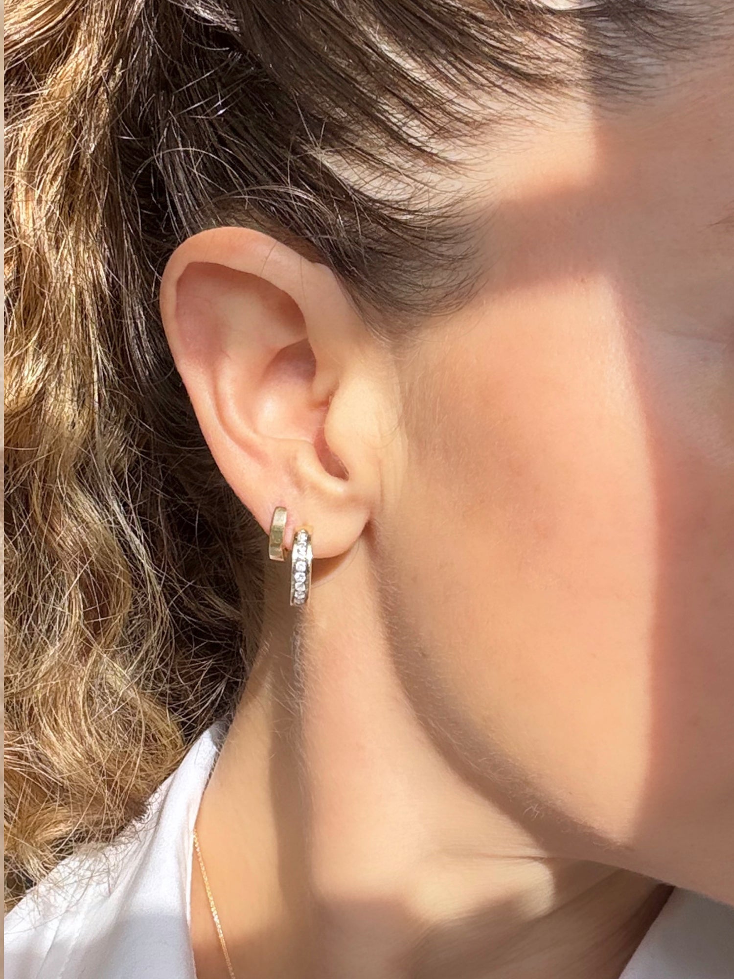 Diamond Mini Hoops