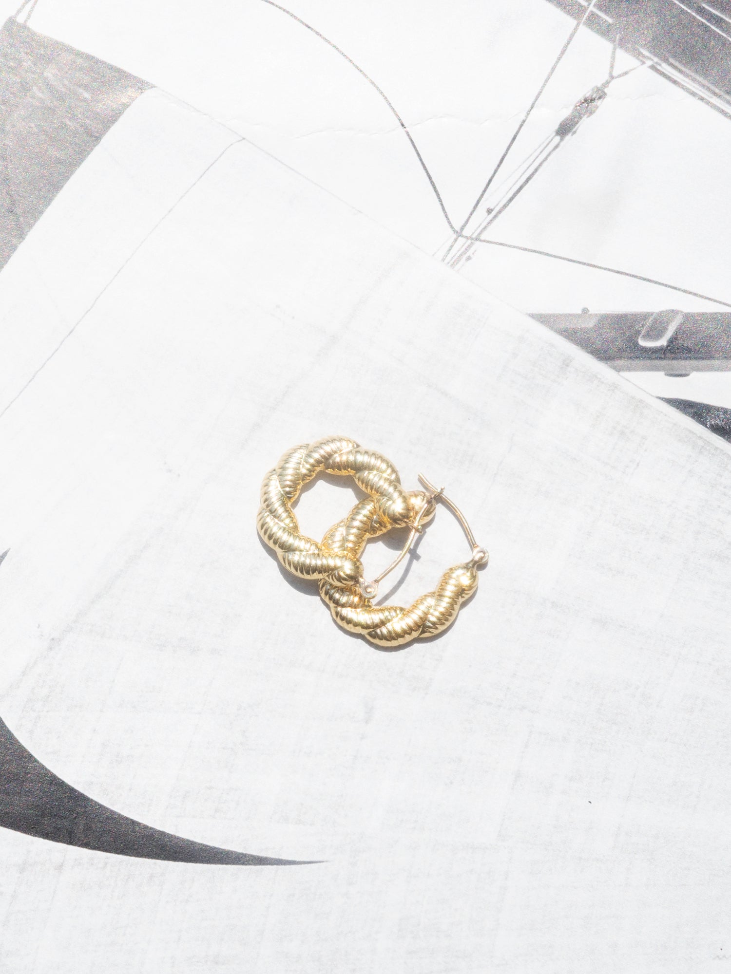 Mini Hollow Twisted Braid Hoops