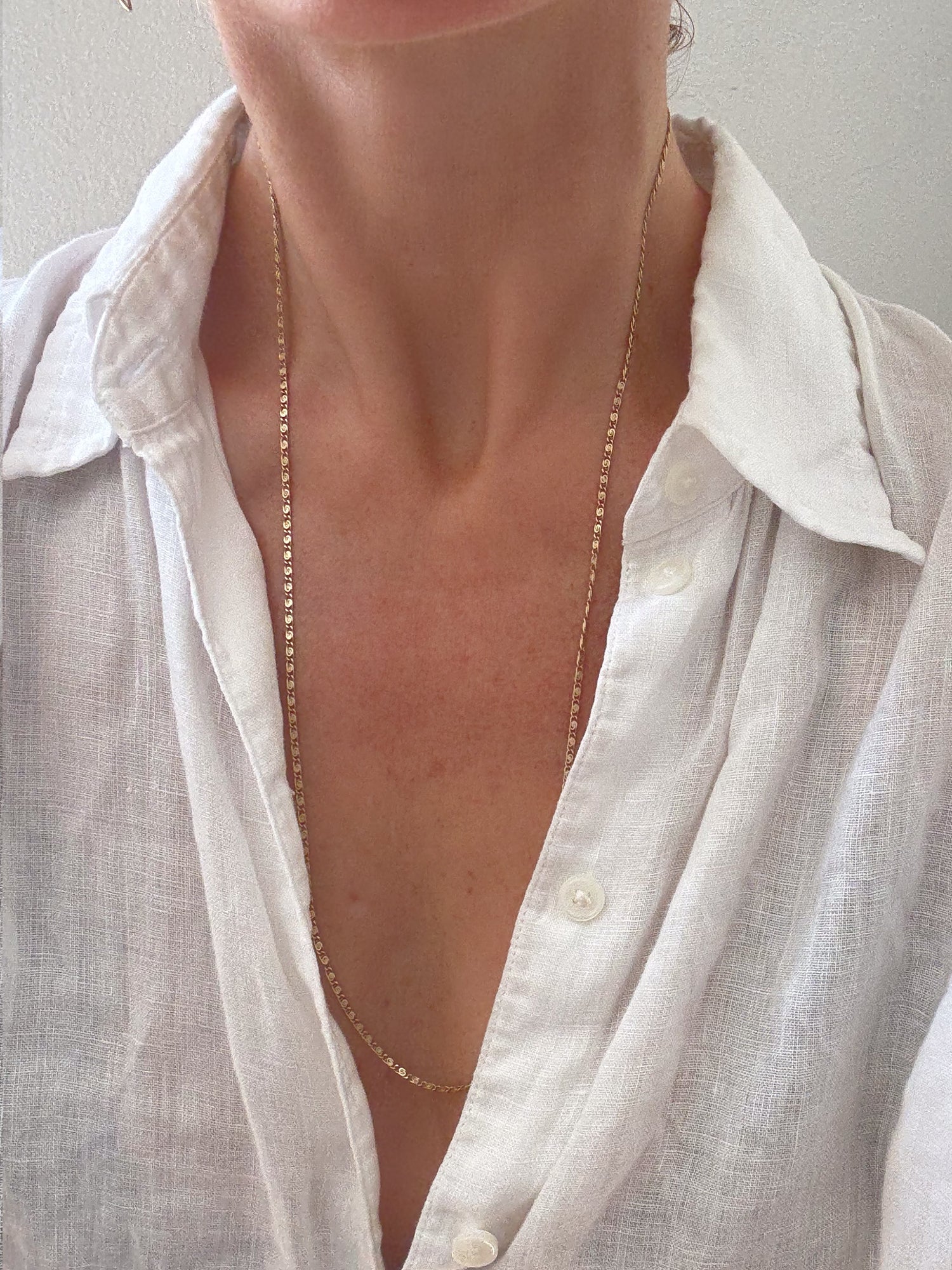 24 1/2 inch swirl pattern chain