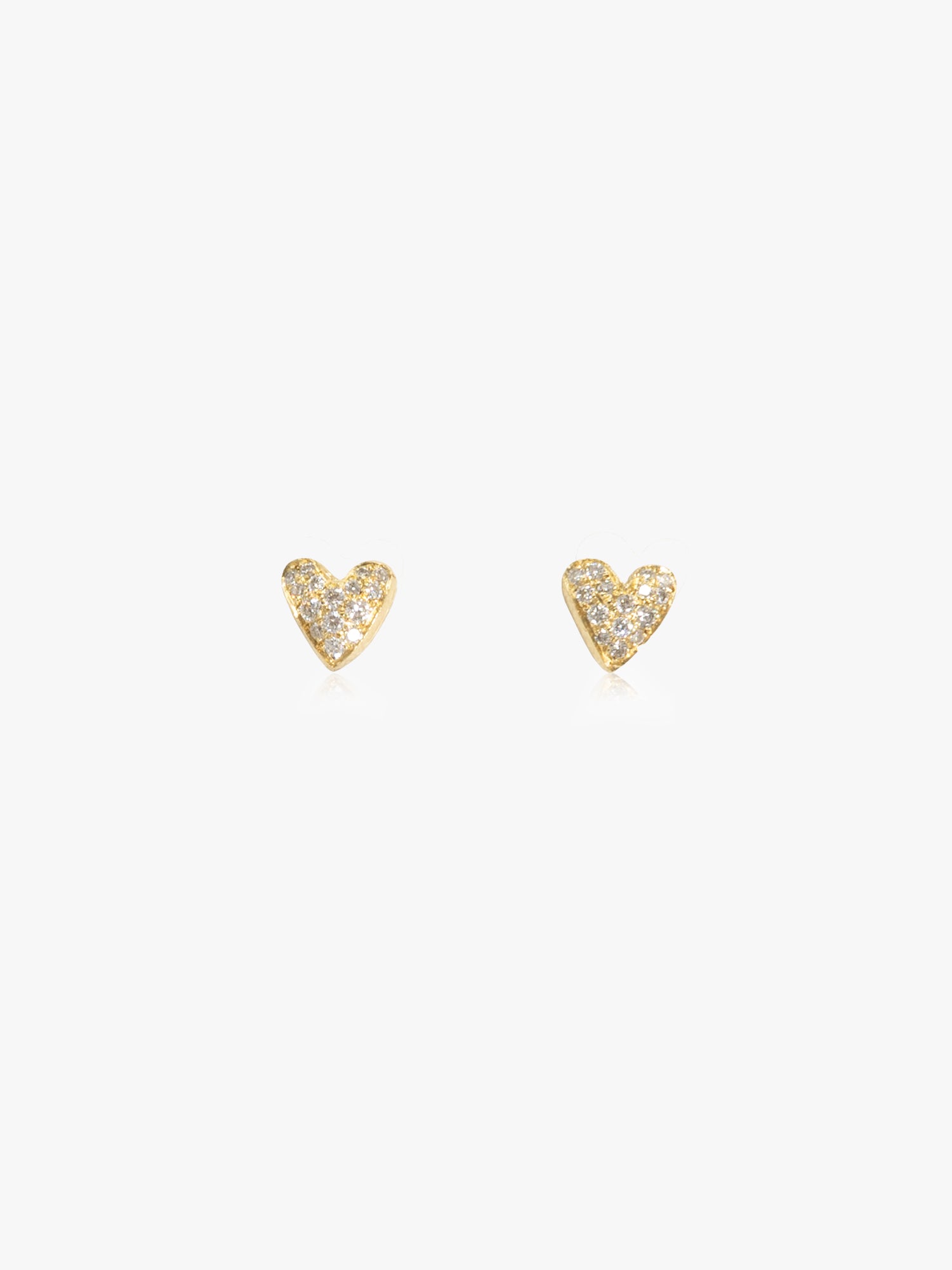 Mini Pavé Heart Studs