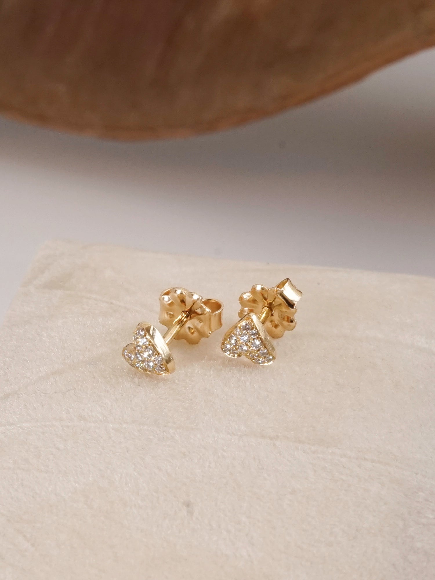 Mini Pavé Heart Studs